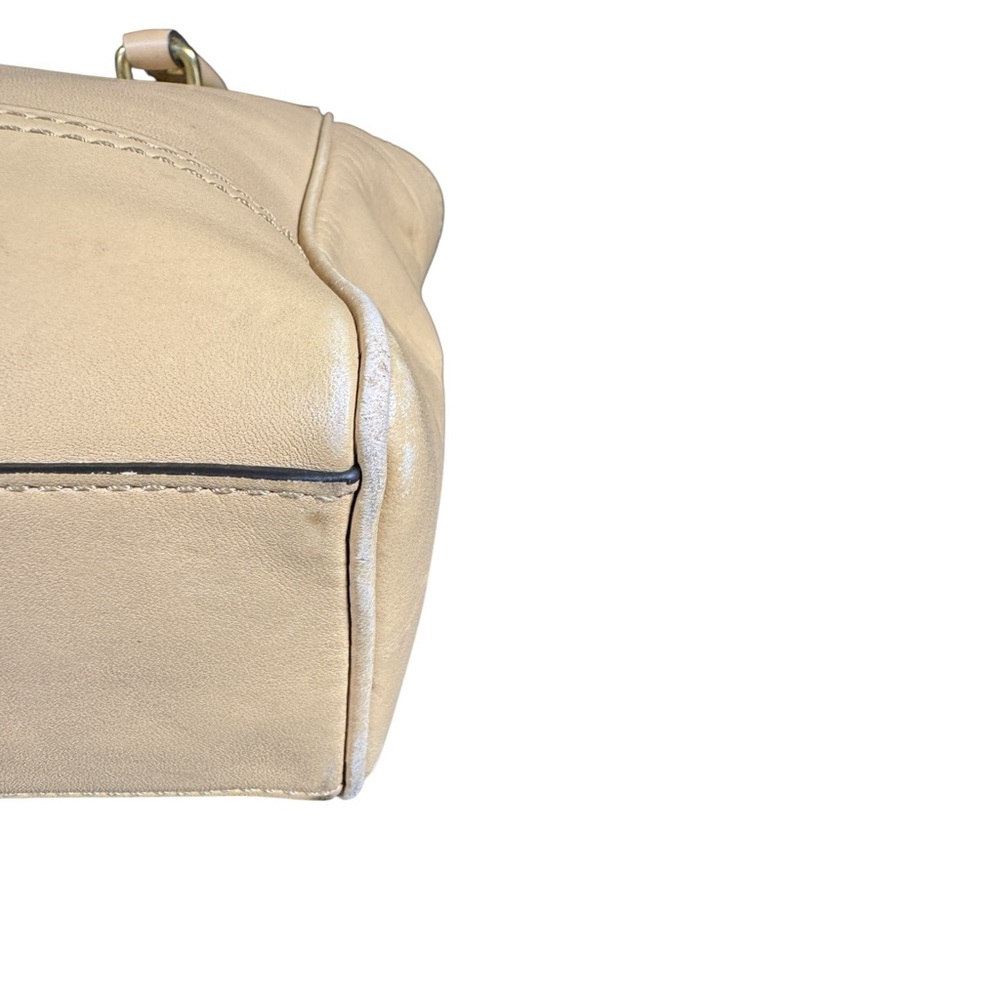 EUC Coach 2way Legacy Mini Tote Crossbody Beige Tan Leather Bag - Picture 10 of 16